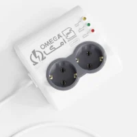 محافظ برق 2 خانه یخچال فریزر ارت دار امگا مغزی سرامیکی مدل P4100